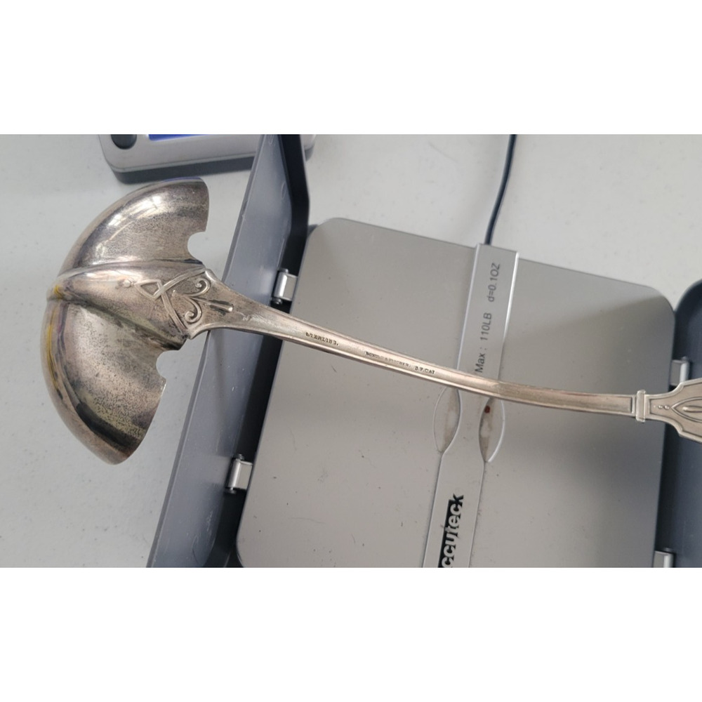 Schulz and Fischer Sterling Ladle, Faralone 6.2oz 12.25 in
